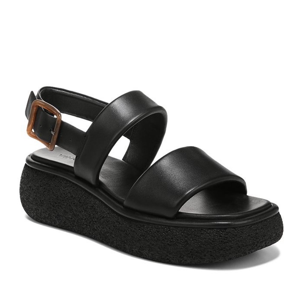 NWT Vince Laguna Slingback Platform Sandals, Black, size 9M